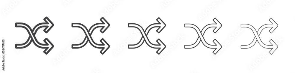 Shuffle icon simple illustration collection symbol Shuffle icon simple illustration collection symbol