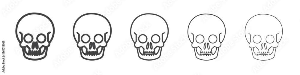 Fototapeta premium skull icon simple illustration collection symbol