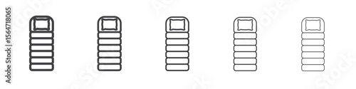 Sleeping bag icon simple illustration collection symbol