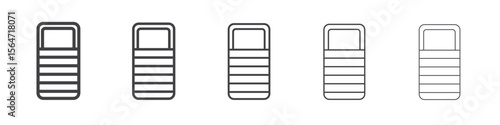 sleeping bag icon simple illustration collection symbol