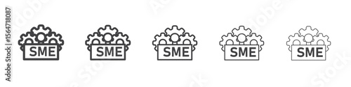 sme enterprise icon simple illustration collection symbol