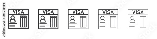 Start up visa icon simple illustration collection symbol