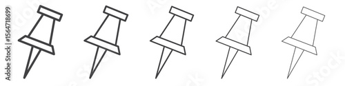 sticky pin icon simple illustration collection symbol