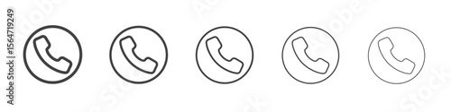 Telephone phone call icon simple illustration collection symbol