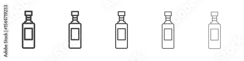 Tequila bottle and glass icon simple illustration collection symbol