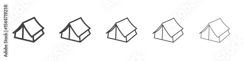 tent icon simple illustration collection symbol