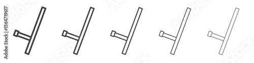 tonfa icon simple illustration collection symbol