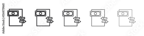 Transaction history icon simple illustration collection symbol