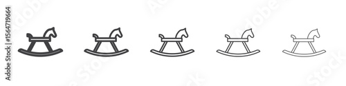 Toy horse rocking chair icon simple illustration collection symbol