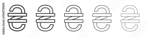 Ukrainian hryvnia icon simple illustration collection symbol