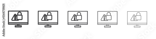 Unauthorized Access icon simple illustration collection symbol