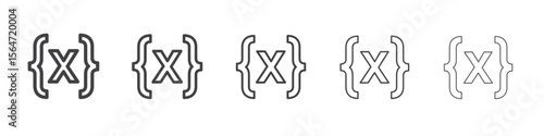 Variable symbol icon simple illustration collection symbol