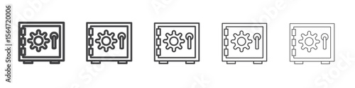 vault safe icon simple illustration collection symbol