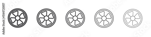 Ventilation icon simple illustration collection symbol
