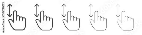 Vertical Swipe Icon simple illustration collection symbol