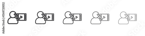 video Editor icon simple illustration collection symbol