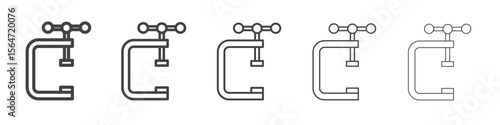 Vice clamp icon simple illustration collection symbol