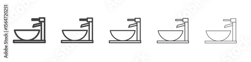 wash basin icon simple illustration collection symbol