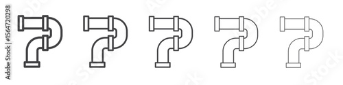 Water pipes icon simple illustration collection symbol