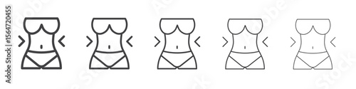 Weight loss icon simple illustration collection symbol