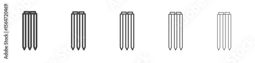 Wicket Stump icon simple illustration collection symbol