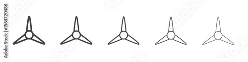 wind turbine icon simple illustration collection symbol