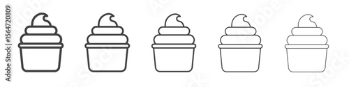 yogurt icon simple illustration collection symbol