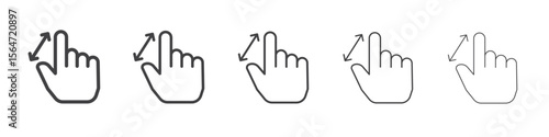 zoom gesture icon simple illustration collection symbol