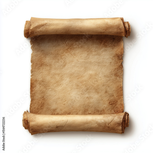 Antique Scroll - Vintage Document , PNG isolated cut out image