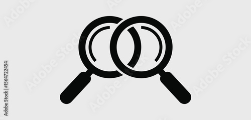 Intertwined Magnifying Glasses Icon