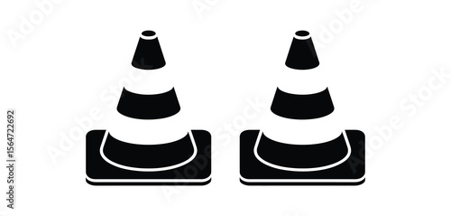 Two Traffic Cones Icon