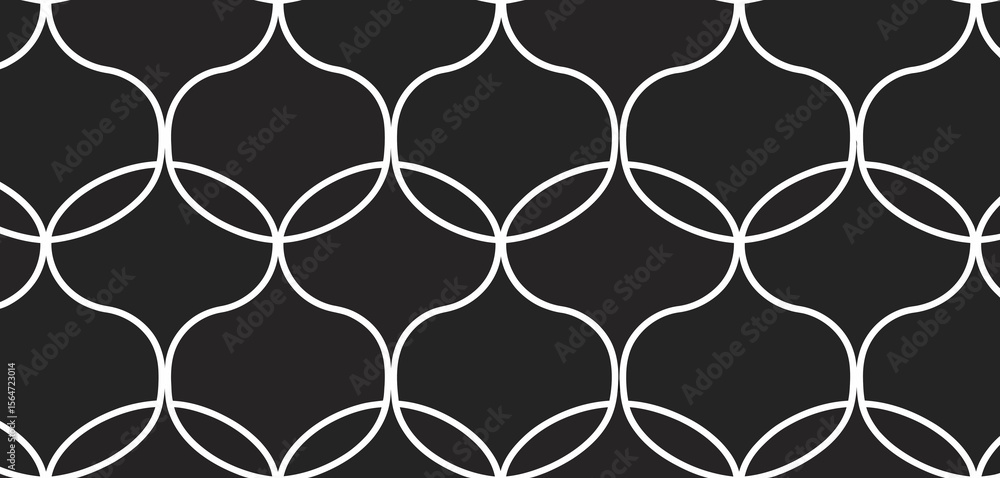 Fototapeta premium Elegant Abstract Black and White Geometric Pattern