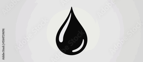 Simple Black Water Drop Icon