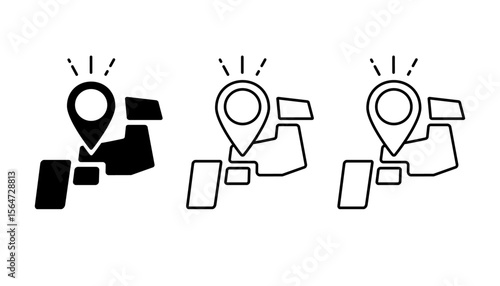 日本国内での所在地や場所を説明する際に使えそうなアイコンセット