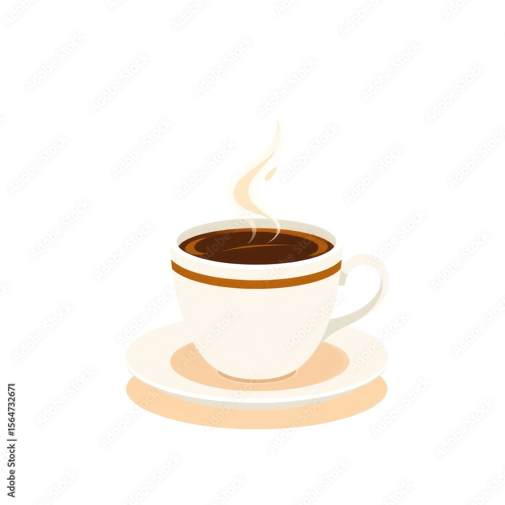 Obraz premium copy space for text background with coffee vector 2d flat style