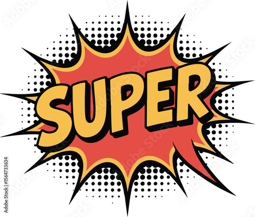 Super Comic Pop Transparent isolated vector