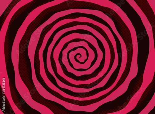 ポップなイメージの渦巻の背景ベクターイラスト