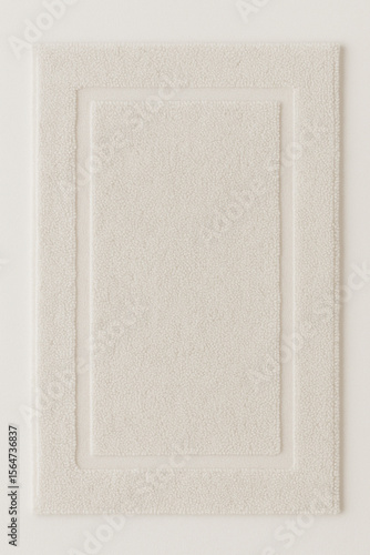 Cotton Bath Mat Isolated on White