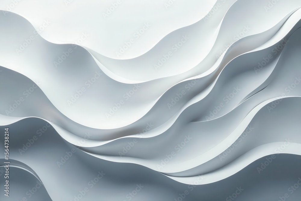 Fototapeta premium Abstract White Curving Lines Elegant Background Texture for Modern Designs and Presentations