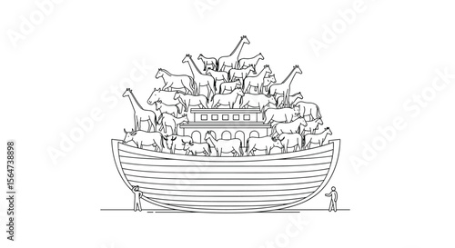 Animals in the Ark Biblical Great Flood Tale