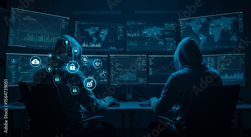 Cyber Security Threat: Hackers in Action. Dark Web, Data Breach, Network Security, Cybersecurity Experts, Ethical Hacking & Global Network Protection