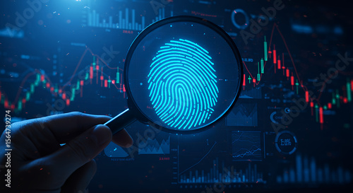 Digital Fingerprint Analysis: Uncovering Data Insights & Cybersecurity Threats in Financial Markets with Magnifying Glass