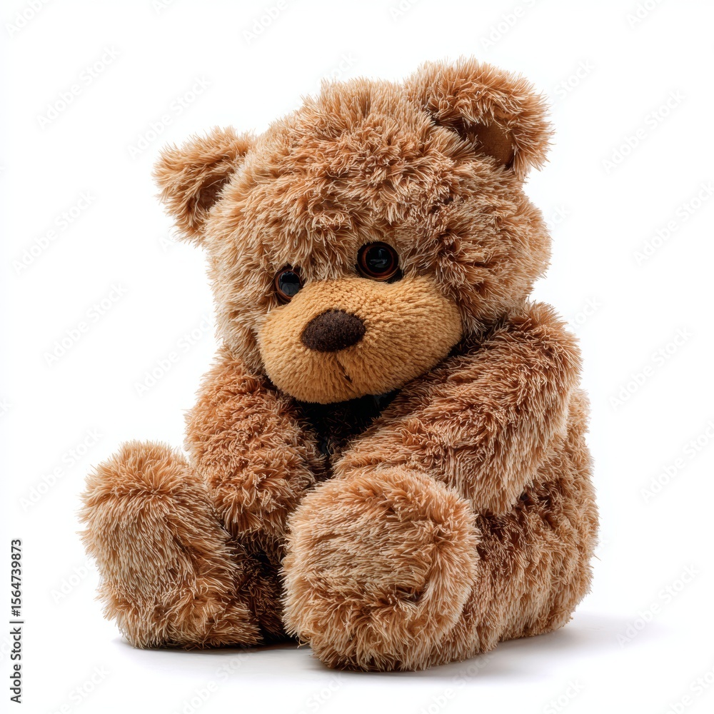 Obraz premium An adorable teddy bear with soft brown fur and a sweet, endearing expression