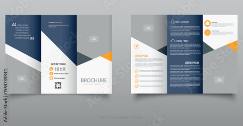 Trifold Brochure Template for Consulting company, Digital Marketing Agency.