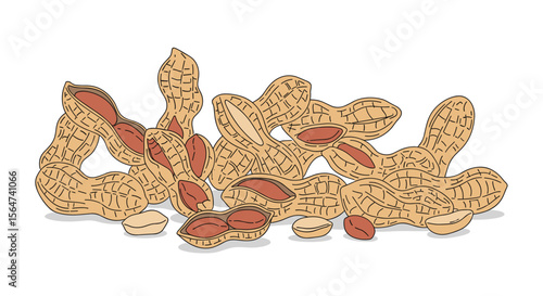 Pile Of Roasted Peanuts Food Snack