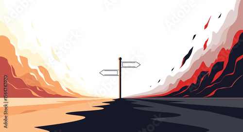 The path of choice a crossroads art