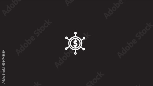Abstract dollar sign icon. USD currency symbol.simple dollar money icon,