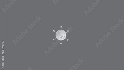 Abstract dollar sign icon. USD currency symbol.simple dollar money symbol.