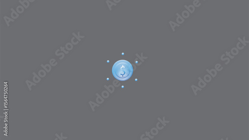 Abstract dollar sign icon. USD currency symbol.simple dollar money icon,