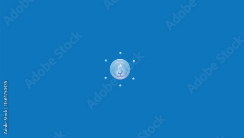 Abstract dollar sign icon. USD currency symbol.simple dollar money icon,